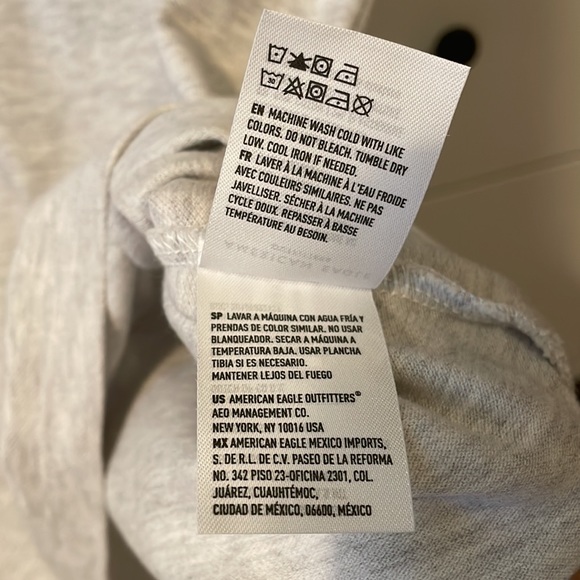 American Eagle Outfitters Short Sleeve Polo Shirt in Light Gray Small NWT - Picture 8 of 9